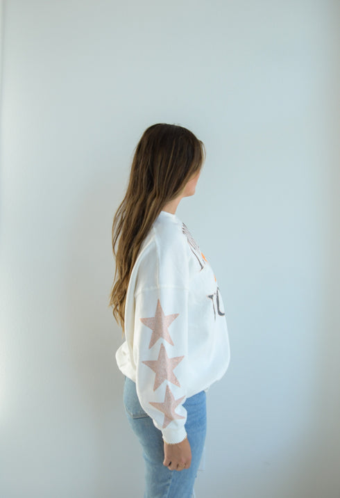 Tennessee Wynn Star Sleeve OS Fleece Crew